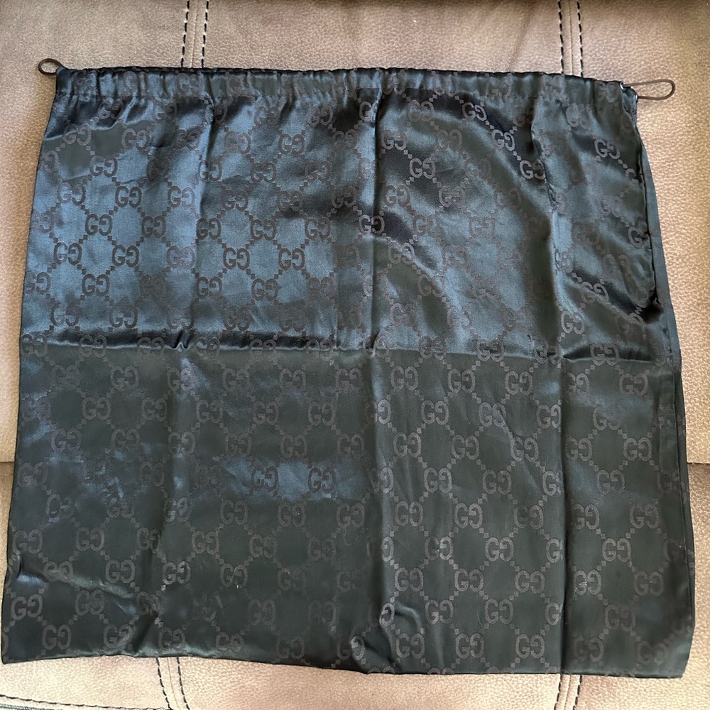 Gucci Brown Dust Storage Silk Bag Drawstring Made In Italy 😍
